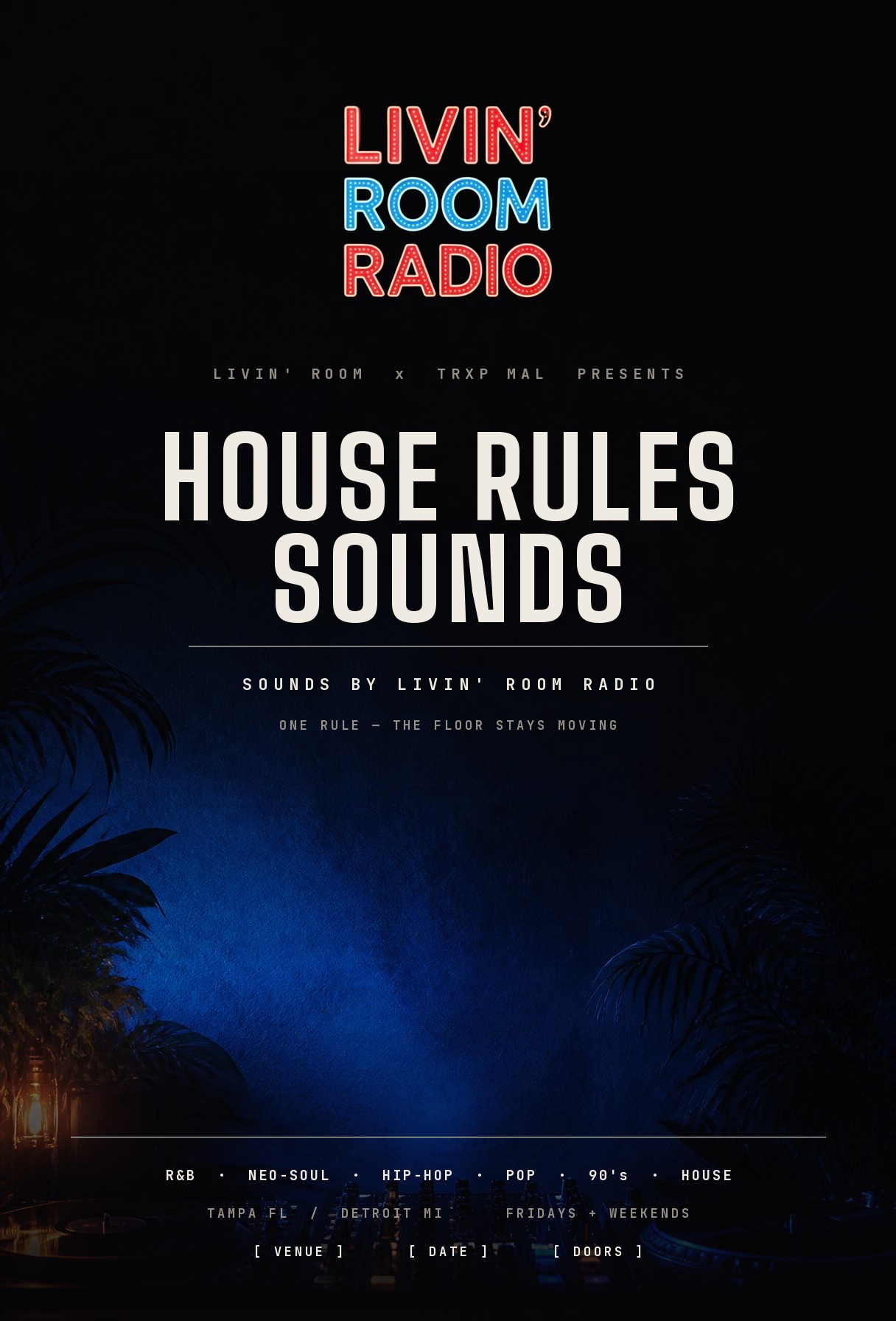 House Rules flyer artwork